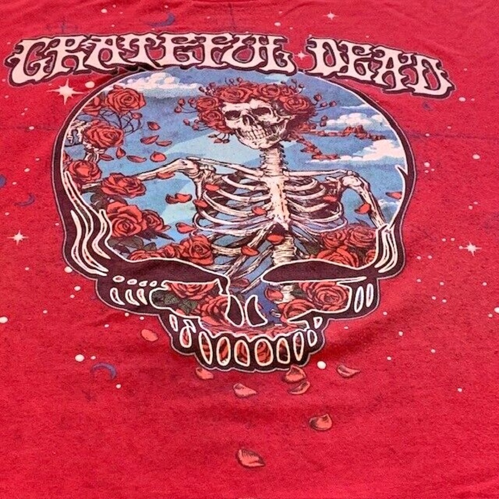 VTG Grateful Dead Shirt Mens Large Bertha Roses 1988 Skull Thrashed Retro Street